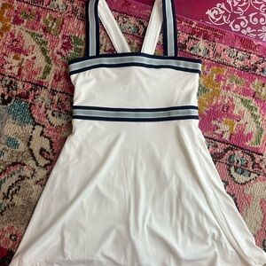 Lou & Grey White and Navy Dress